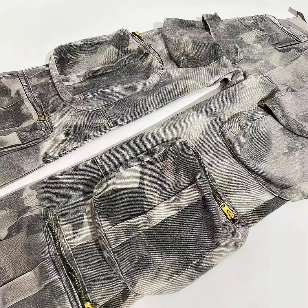 Trendy Camo Cargo Pants